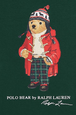 RALPH LAUREN Polo Bear Cotton Long-Sleeve Tee College Green 3