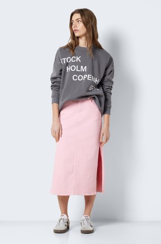 NOISY MAY NMKATH midi denim krilo Roza - Light Rose 3