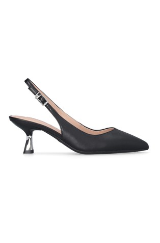 Leather slingback pumps