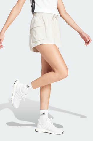 ADIDAS Essentials Small Logo French Terry Cargo Shorts Wonalu / White 5