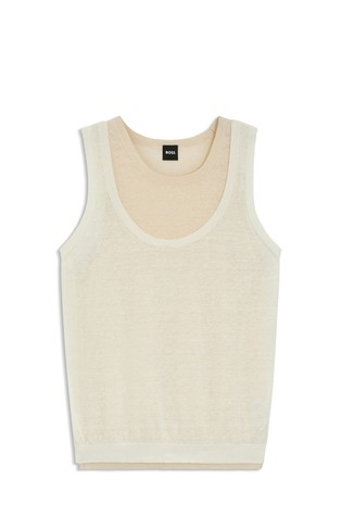 Sleeveless top with layered design