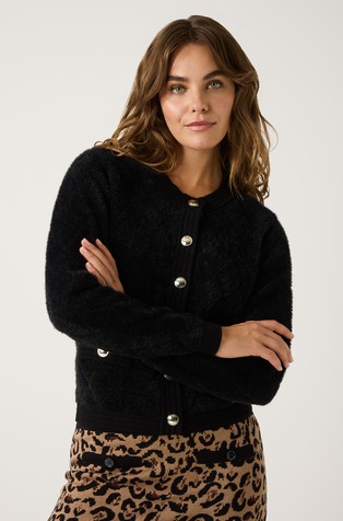Cardigan with decorative buttons