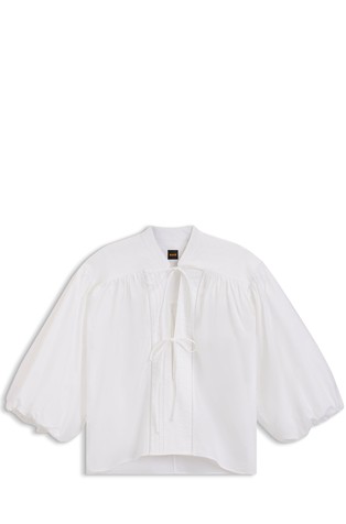 Relaxed fit bluza iz bombažnega poplina