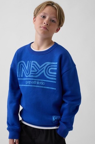 Relaxed fit pulover s potiskom za dečke