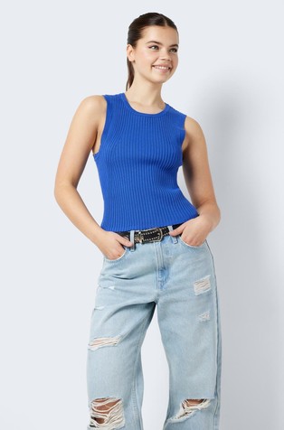 NOISY MAY NMCREE roound-neck knitted top Medium Blue 4