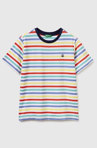 Črtasta majica s kratkimi rokavi