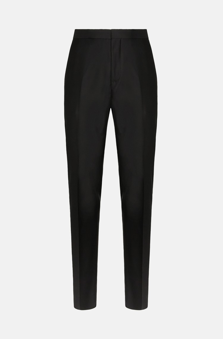 BOGGI MILANO Tuxedo Regular fit Trousers in Wool Black 