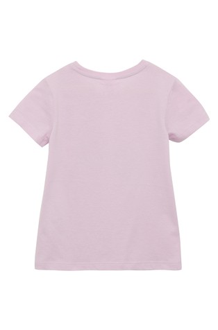 S.OLIVER Loose fit bombažna majica z bleščečim potiskom Roza - Pink 2