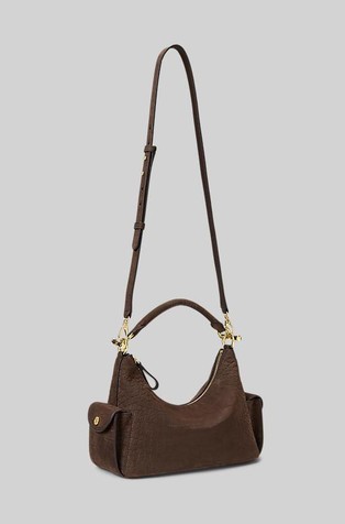 Blaike Croc-embossed Small Shoulder Bag