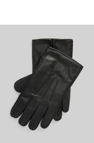 Insulated Leather Touch Screen Gloves