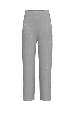 Knit trousers with glitter details
