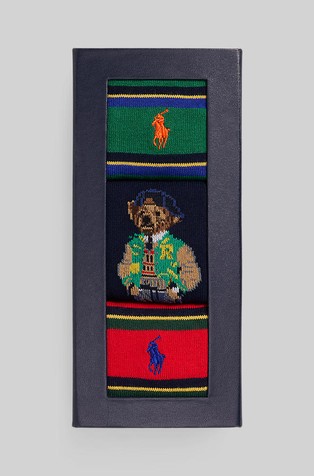 RALPH LAUREN Polo Bear darilni paket 3 parov nogavic Večbarvna - Multi 2