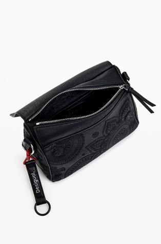 DESIGUAL Small crossbody bag with embroidery Black 5
