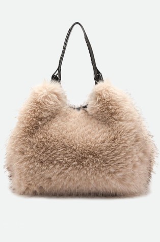 Dua large faux fur bag