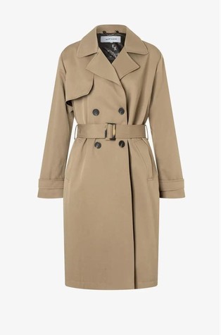 Trench coat in cotton blend