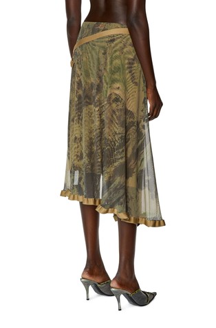 DIESEL Wrap skirt in Planet tulle Green 2