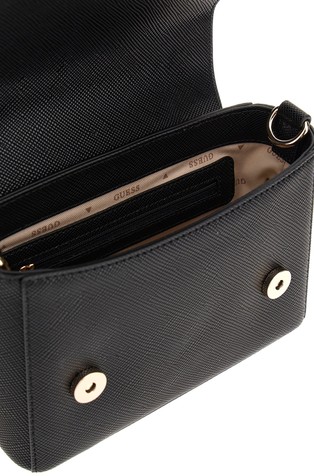 GUESS Fedana torbica iz umetnega usnja Črna - Black 4