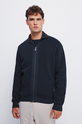 Structured cotton cardigan