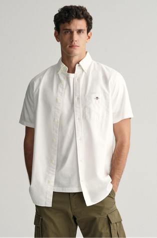 Regular fit oxford srajca s kratkimi rokavi