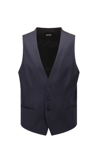Slim fit telovnik iz deviške volne