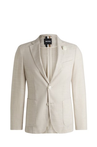 Slim fit suknjič iz mikro-vzorčaste tkanine