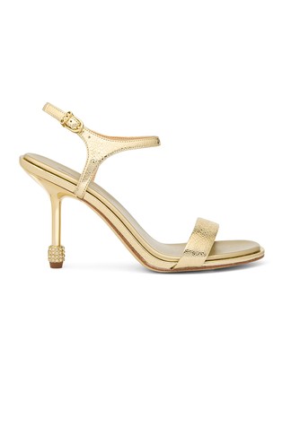 Ivy kovinsko svetleči usnjeni sandali