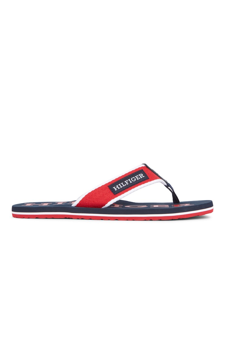 TOMMY HILFIGER Hilfiger Monotype Webbing Strap Flip-Flops | Emporium