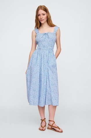 Ruffled midi dress