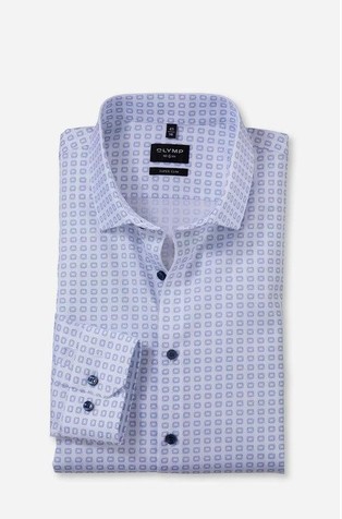 No. Six super slim fit srajca z vzorcem