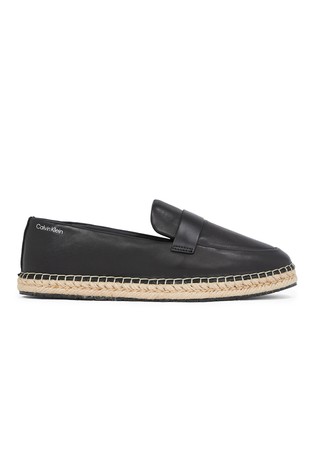 Leather Espadrille Loafers