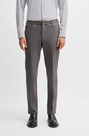 Slim-fit trousers in a cotton blend with stretch