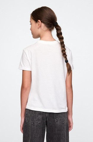 GAP Relaxed majica s kratkimi rokavi za deklice Bela - New Off White 2