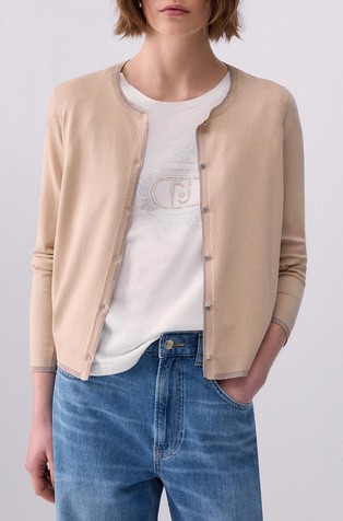 Pletena jopa s svetlečimi obrobami