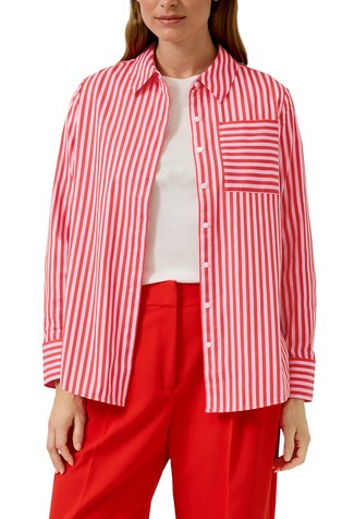 Črtasta srajca z žepom