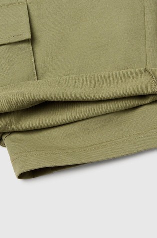 BENETTON Cargo shorts in organic cotton Olive Green 3