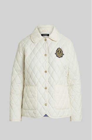 Prešita jakna z našitkom grba