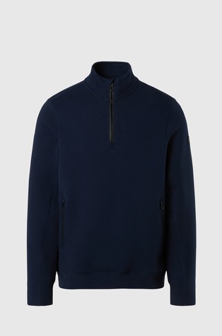 Piqué scuba half-zip sweatshirt