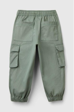 BENETTON Cargo hlače z zatezno vrvico Zelena - Green 2