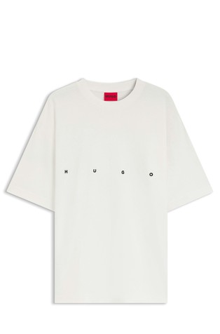 Oversize-fit cotton T-shirt with bold logo and back print