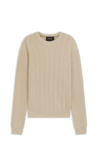 Pleten pulover iz volne in kašmirja z različnimi strukturami