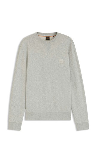 Cotton-terry relaxed-fit sweatshirt with logo patch