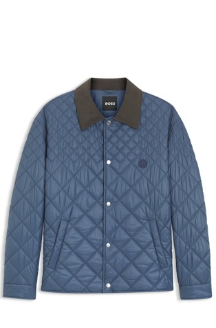 Vodoodbojna prešita jakna z žametnim ovratnikom