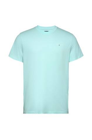 TOMMY HILFIGER Slim fit logo majica s kratkimi rokavi Modra - Turquoise 6