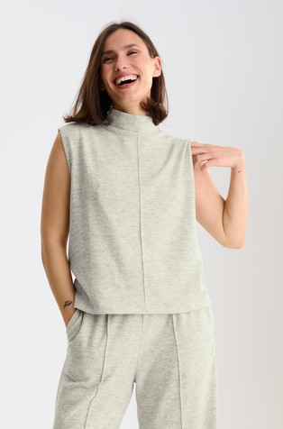 Rosie sleeveless mock-neck