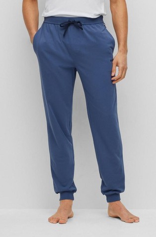 Embroidered-logo tracksuit bottoms in stretch cotton