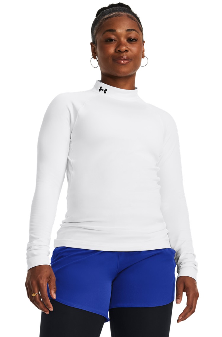 UNDER ARMOUR ColdGear® Authentics Mock Neck White 