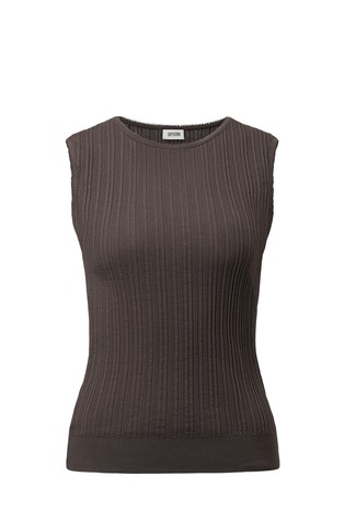Slim fit top with ajour knit design