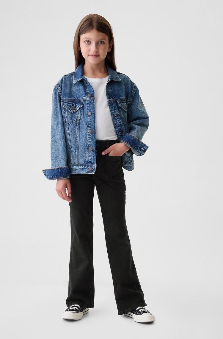 GAP Kids High Rise Flare Jeans Black Wash 