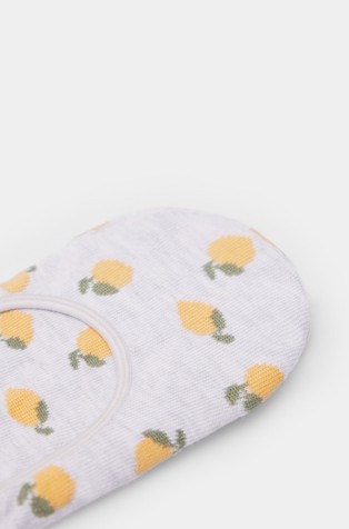 SPRINGFIELD Invisible sock with lemon Gray 2