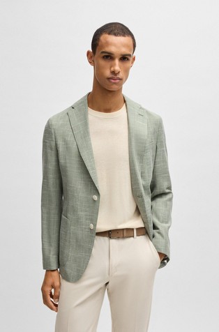 Slim fit suknjič iz mikro-vzorčaste tkanine